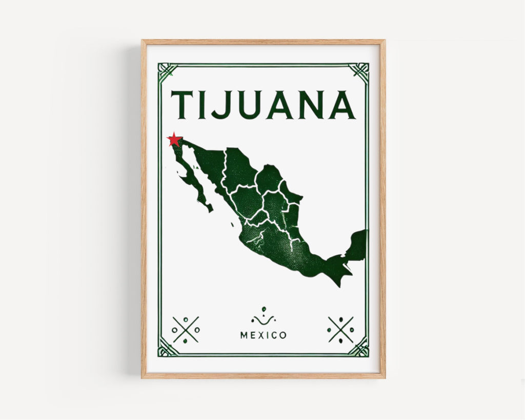 Tijuana Print Decor - Tijuana, Mexico
