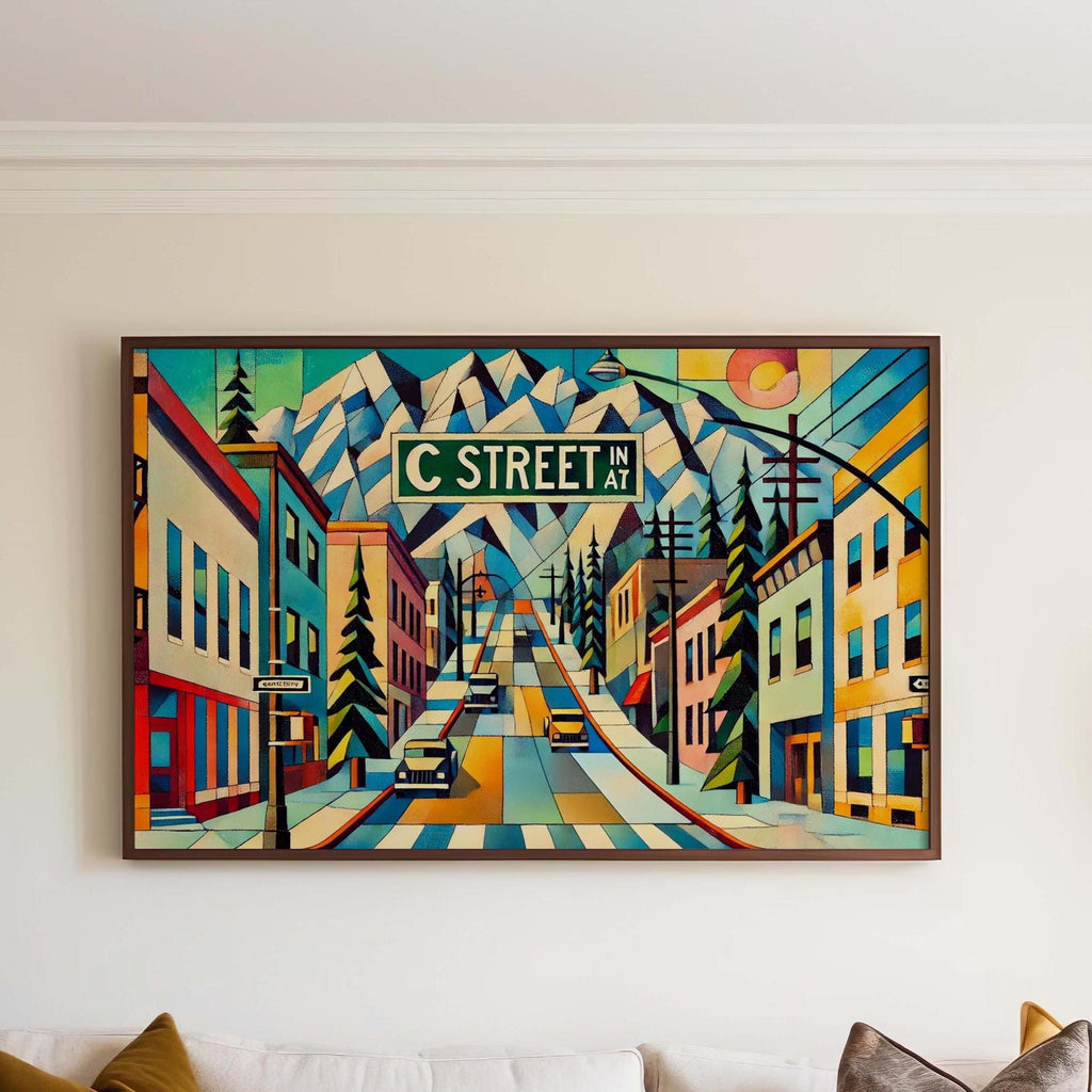 C Street Gift Alaska Wall Art Print, Travel Poster & Souvenir, Housewarming Decor, C St Travel Map, Unique Alaska Home Gift