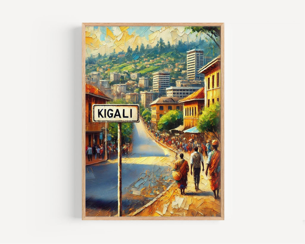 Rwanda Wall Art Kigali Print Travel Poster African Souvenir Housewarming Gift Rwanda Travel Decor