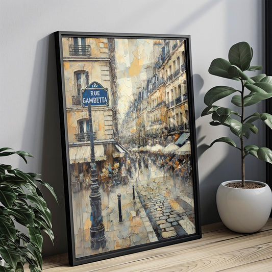 Rue Gambetta Wall Art, Bordeaux Print, France Travel Poster, Cityscape Gift, Paris Street Scene, Vintage France Art, Personalized Souvenir