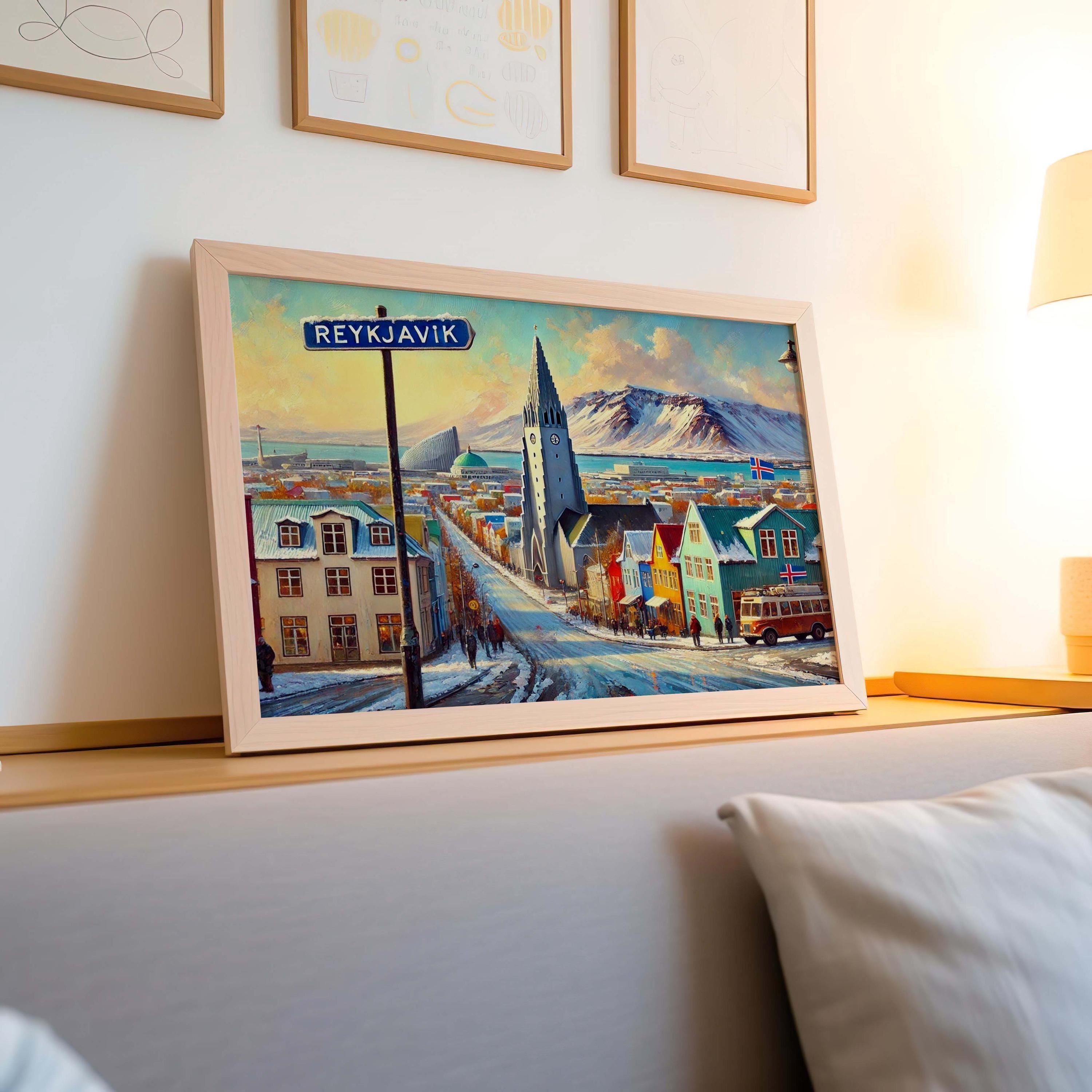 Reykjavik Print Minimalist - Reykjavik, Iceland