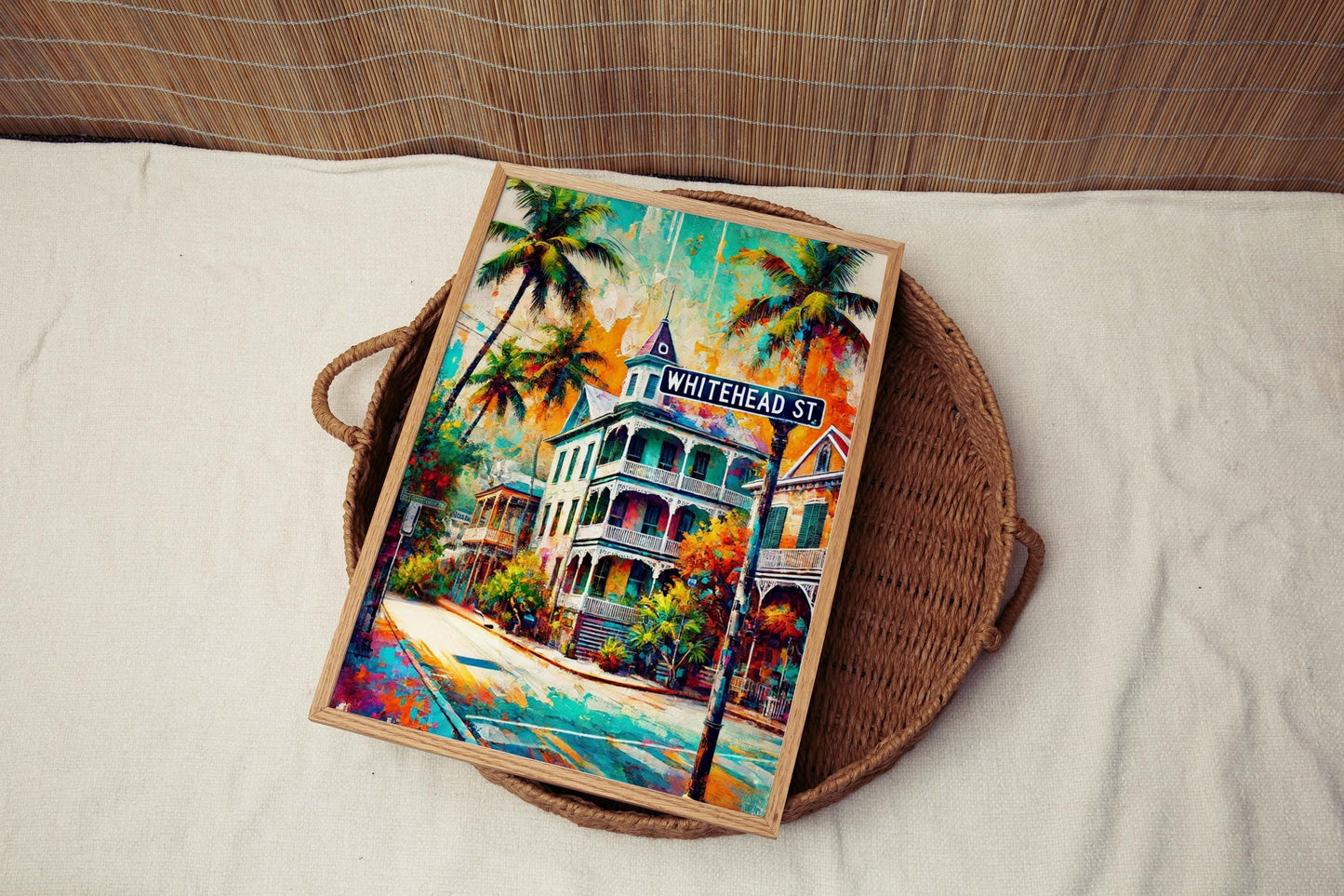Whitehead St Print - Key West Wall Art, Florida Travel Poster, Coastal Decor, Housewarming & Florida Gift, Vacation Home Artwork