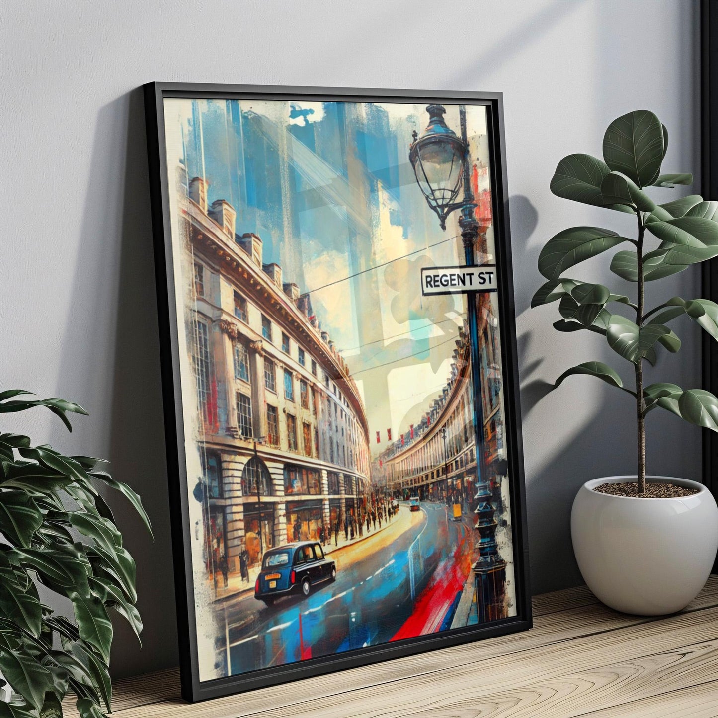 London Regent St Wall Art Print, Travel Poster, UK Artwork, Housewarming Gift, London Travel Print, Regent Street Decor