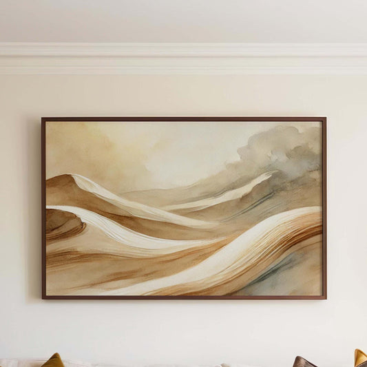 Nature Gift Dunes Wall Art Print - Desert Sand Home Decor, Housewarming & New Home Family Art, Minimalist Nature Landscape Poster