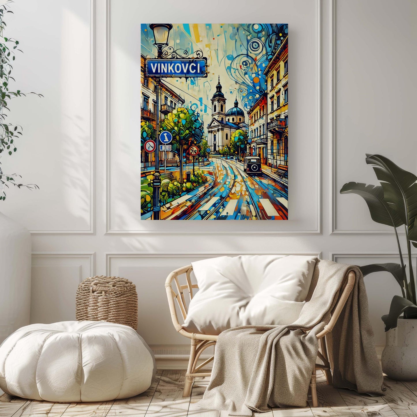 Vinkovci Art Print - Croatian City Wall Art, Travel Poster & Europe Map Gift, Housewarming Decor, Vinkovci Travel Print