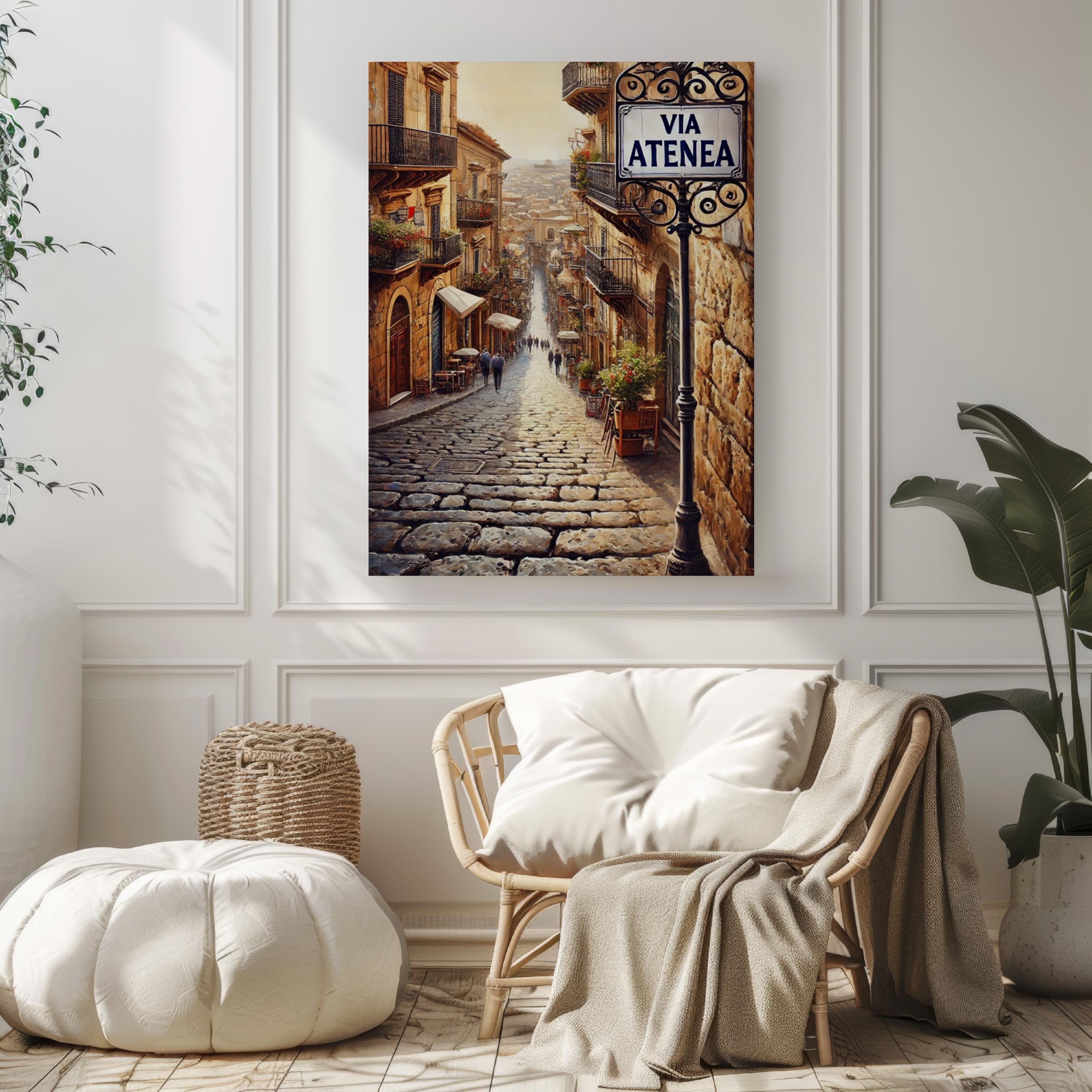 Via Atenea Print Vintage - Sicily, Italy