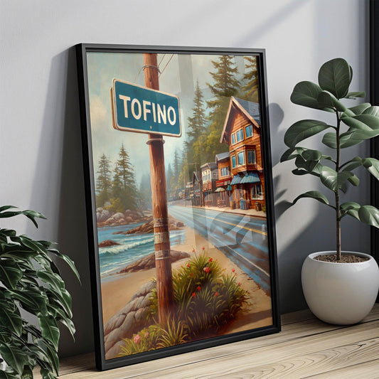 British Columbia Tofino Wall Art Print, Canada Travel Poster, Housewarming Gift, Coastal British Columbia Home Decor, Canadian Art Gift
