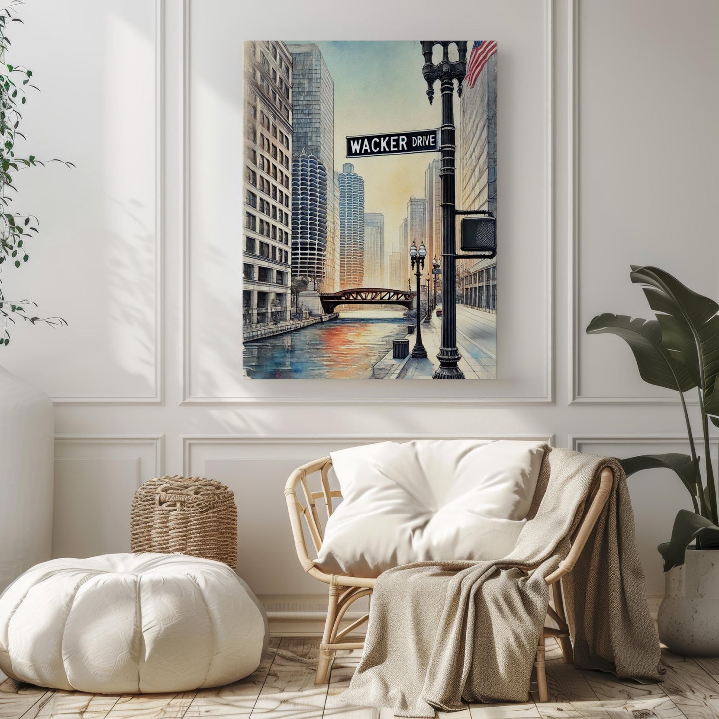 Wacker Drive Chicago Print | Urban Cityscape Fine Art Poster