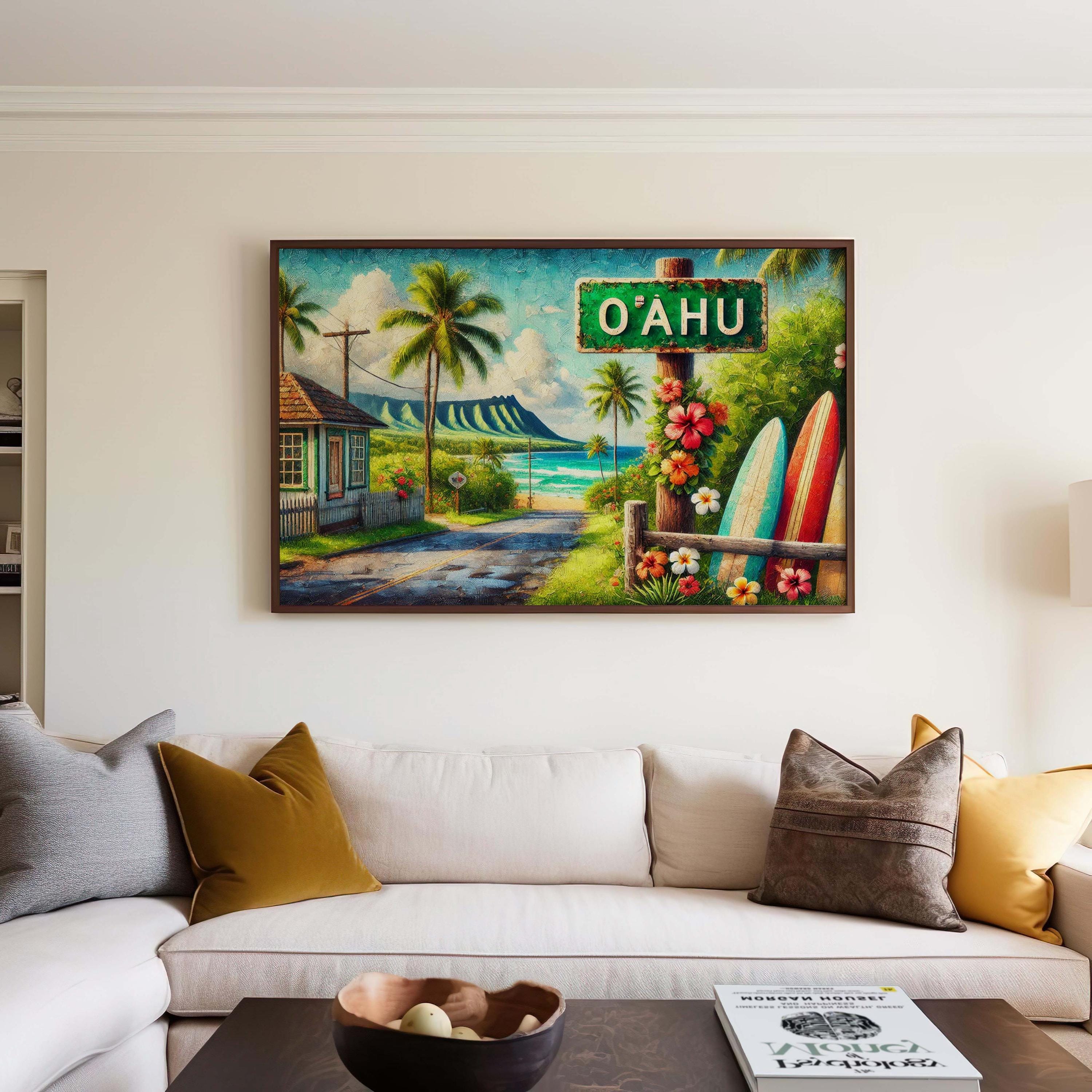Oʻahu Print Minimalist - Hawaii, USA