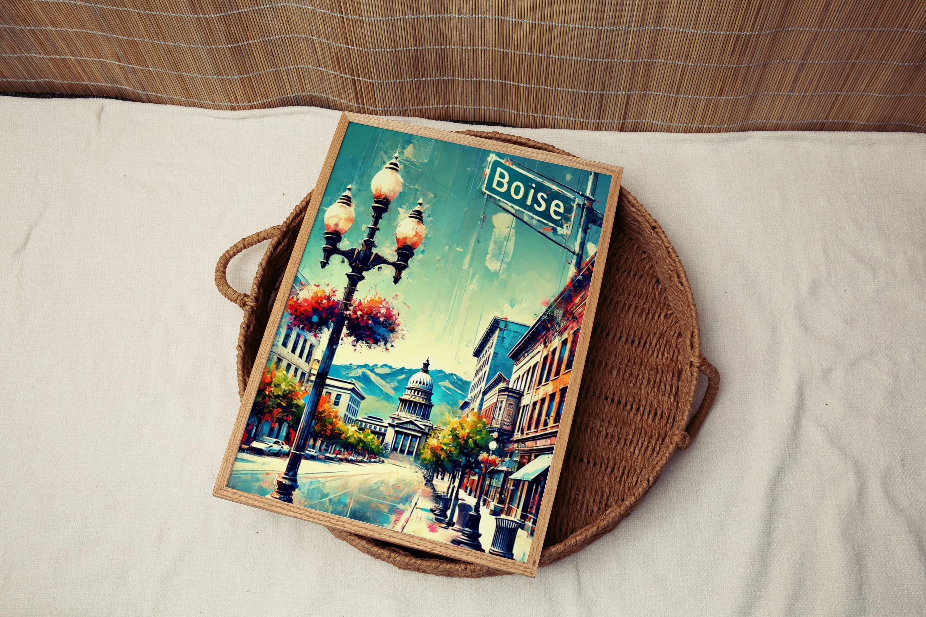 Boise Print Vintage - Boise, Idaho, USA