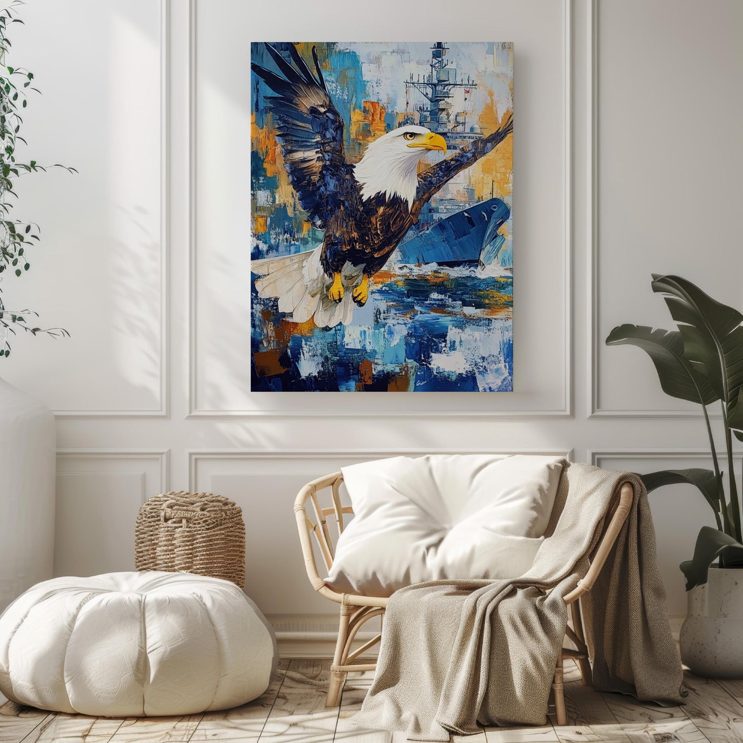 American Eagle Art | Abstract USA Wall Art Patriotic Poster | United States Independence Home Decor