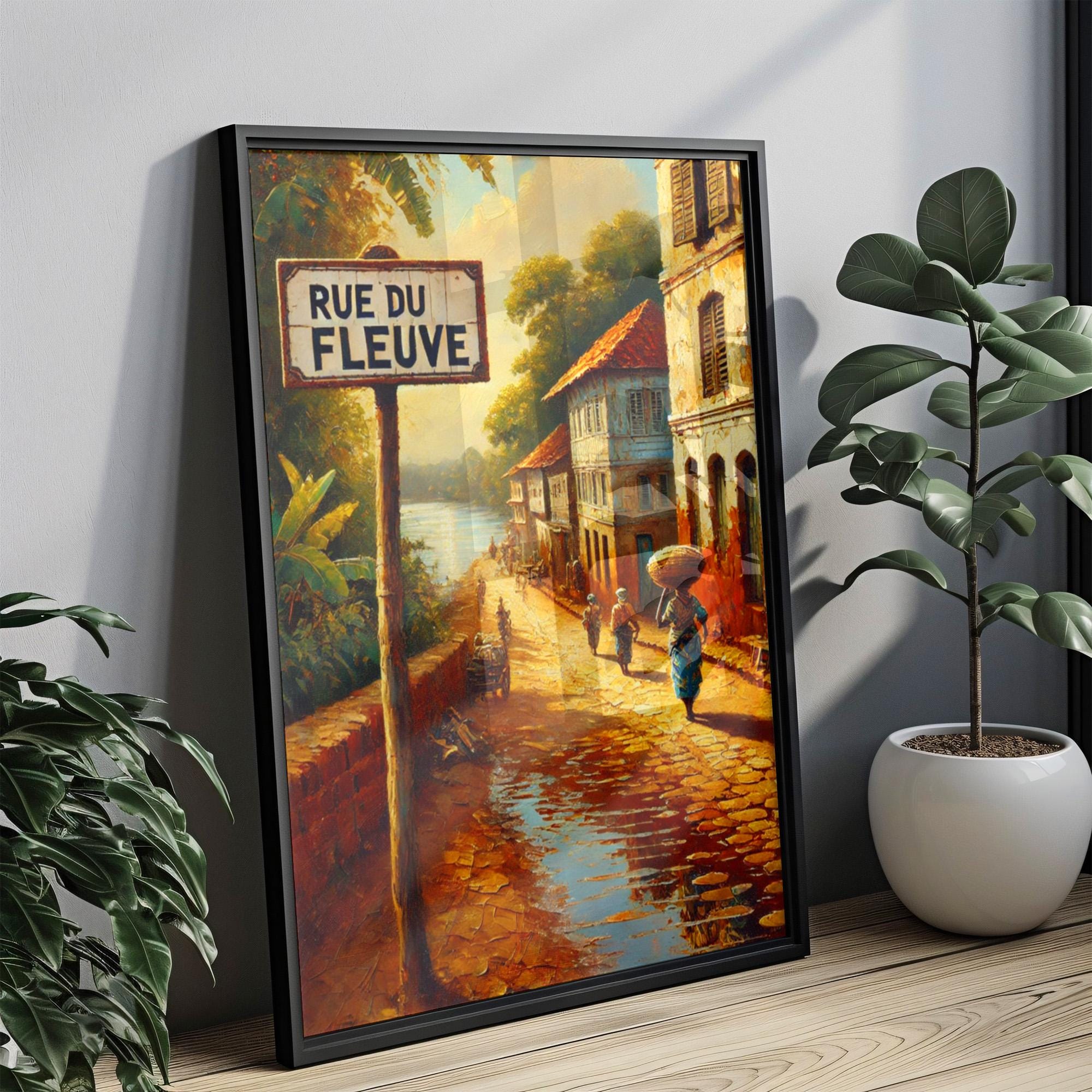 Rue Du Fleuve Wall Art - Bangui, Central African Republic