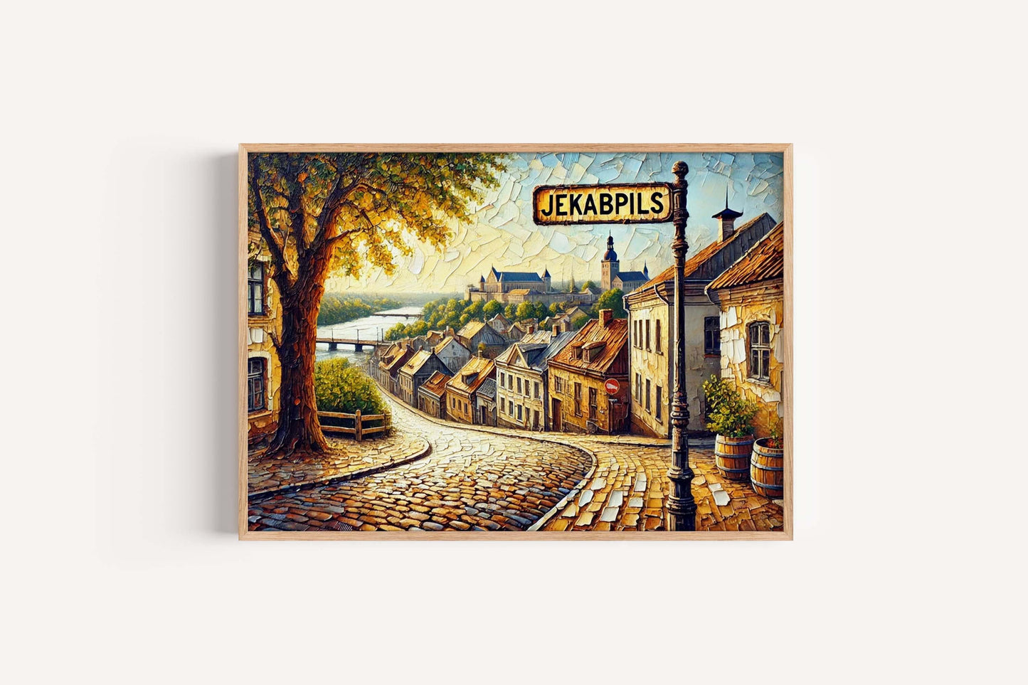 Jekabpils Latvia Art Print: Baltic Heritage Travel Souvenir