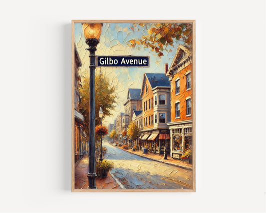 Gilbo Avenue Wall Art, Keene Print, New Hampshire Art, “City” Gift, Travel Souvenir, Travel Poster,  “State” Art, PERSONALIZED GIFT