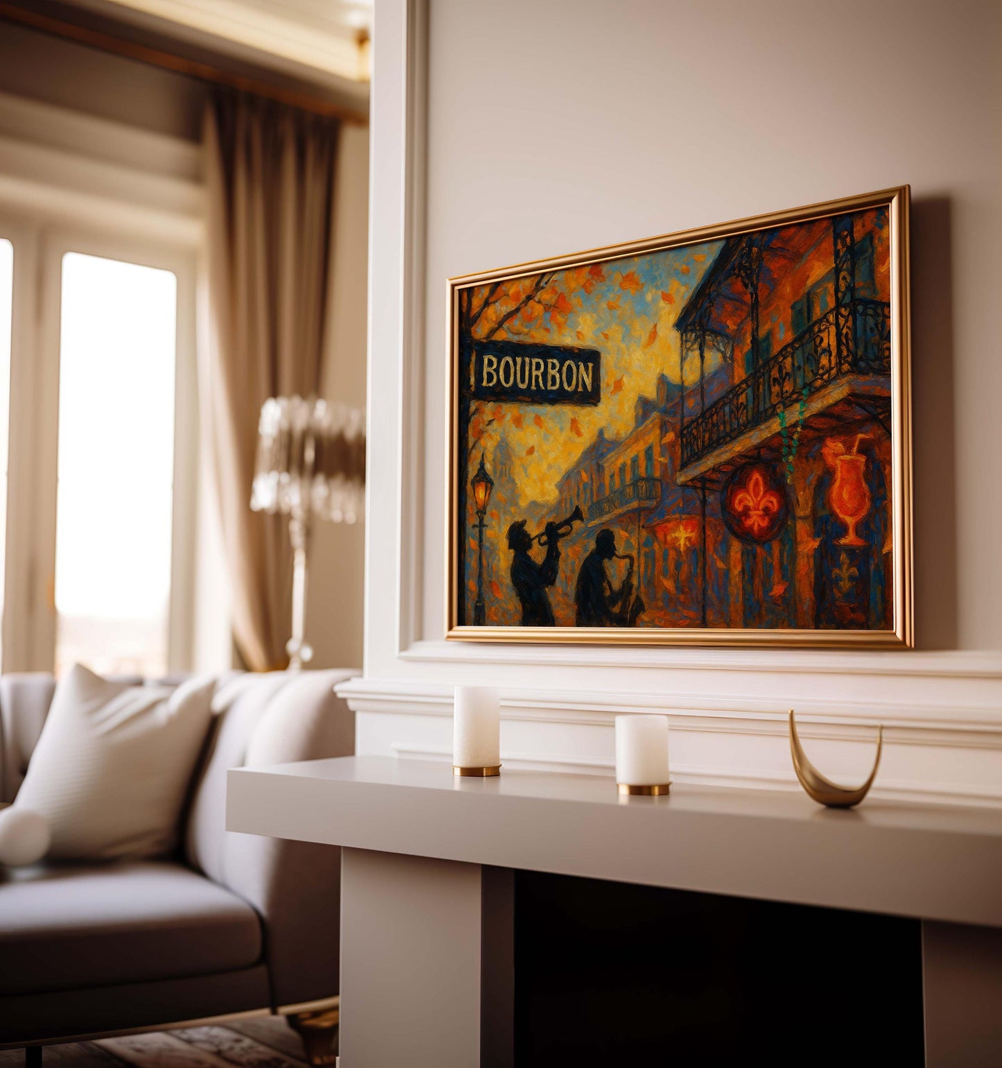 Bourbon Street Jazz Print – New Orleans Fall Wall Art