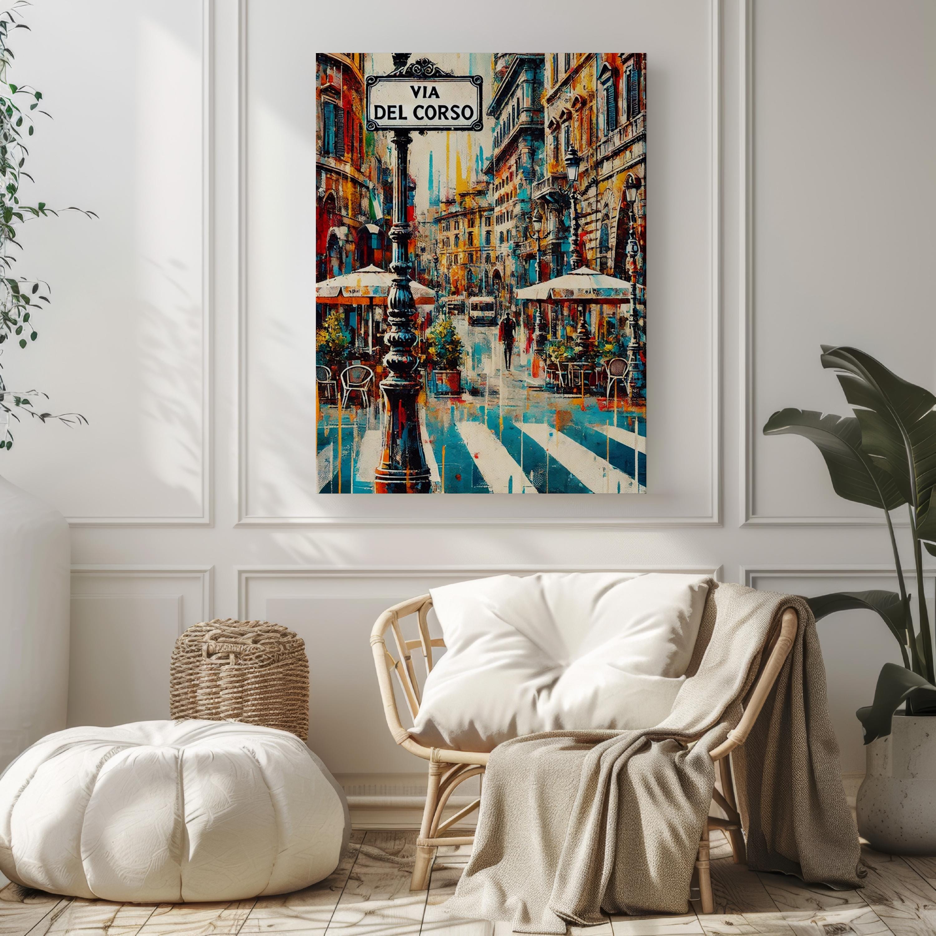 Via Del Corso Print - Rome, Italy