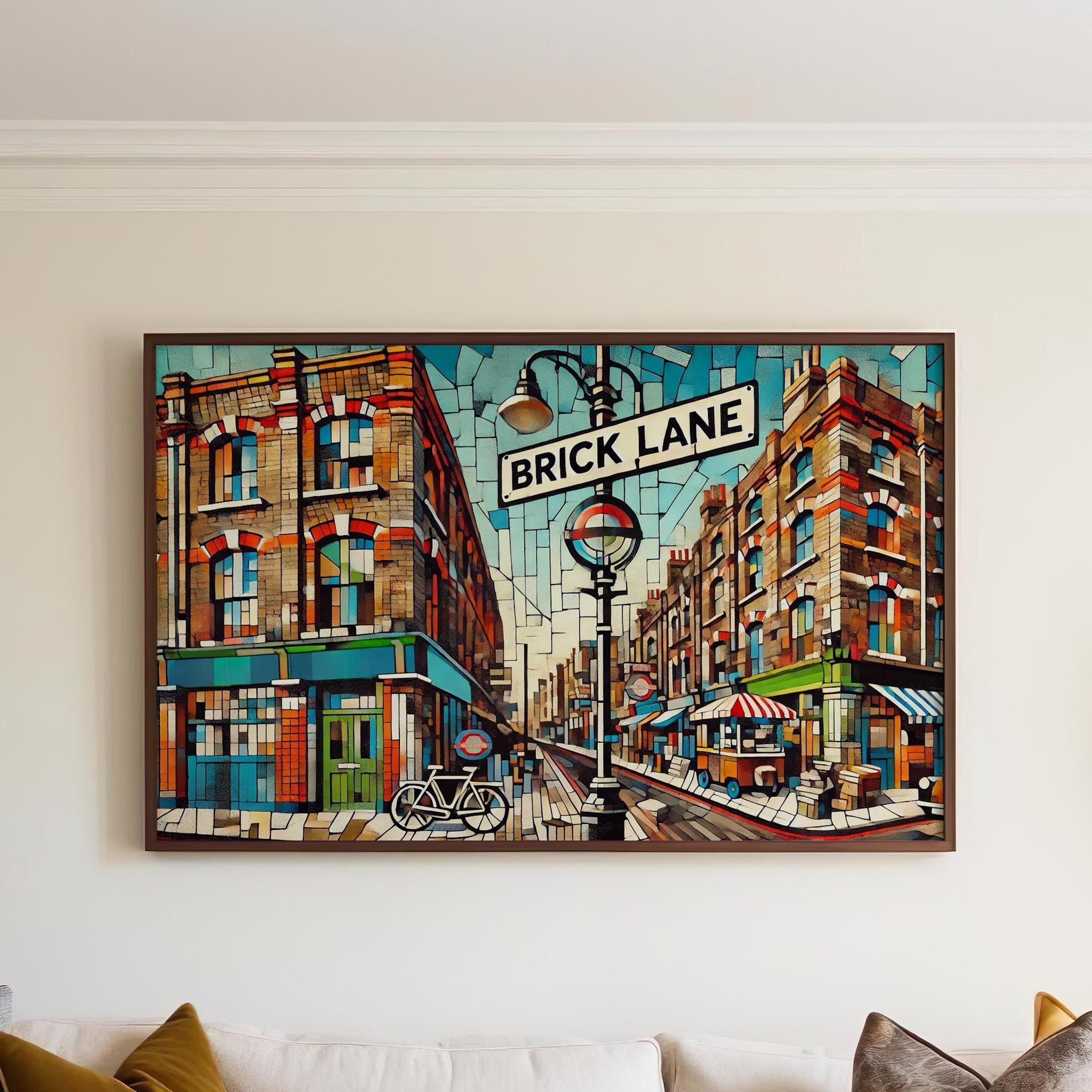Brick Lane Print London Wall Art Travel Poster Urban Decor Housewarming Gift London Gift