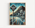 Diamond Head Road Oil Painting Art Print: Honolulu Hawaii Street Sign Travel Poster