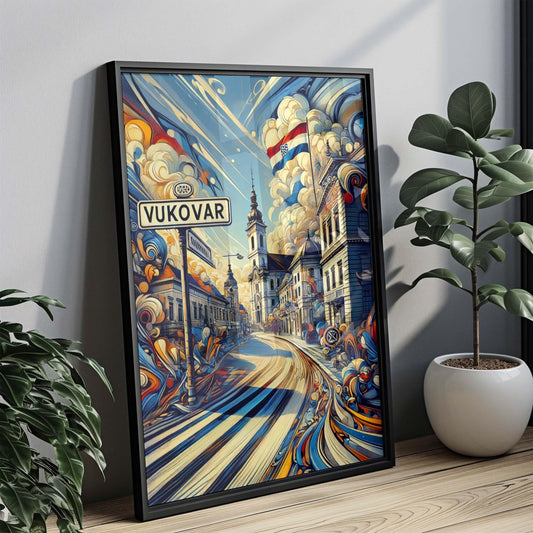 Vukovar Art Print - Croatian City Travel Poster, European Wall Art, Housewarming Gift, Vukovar Croatia Home Decor