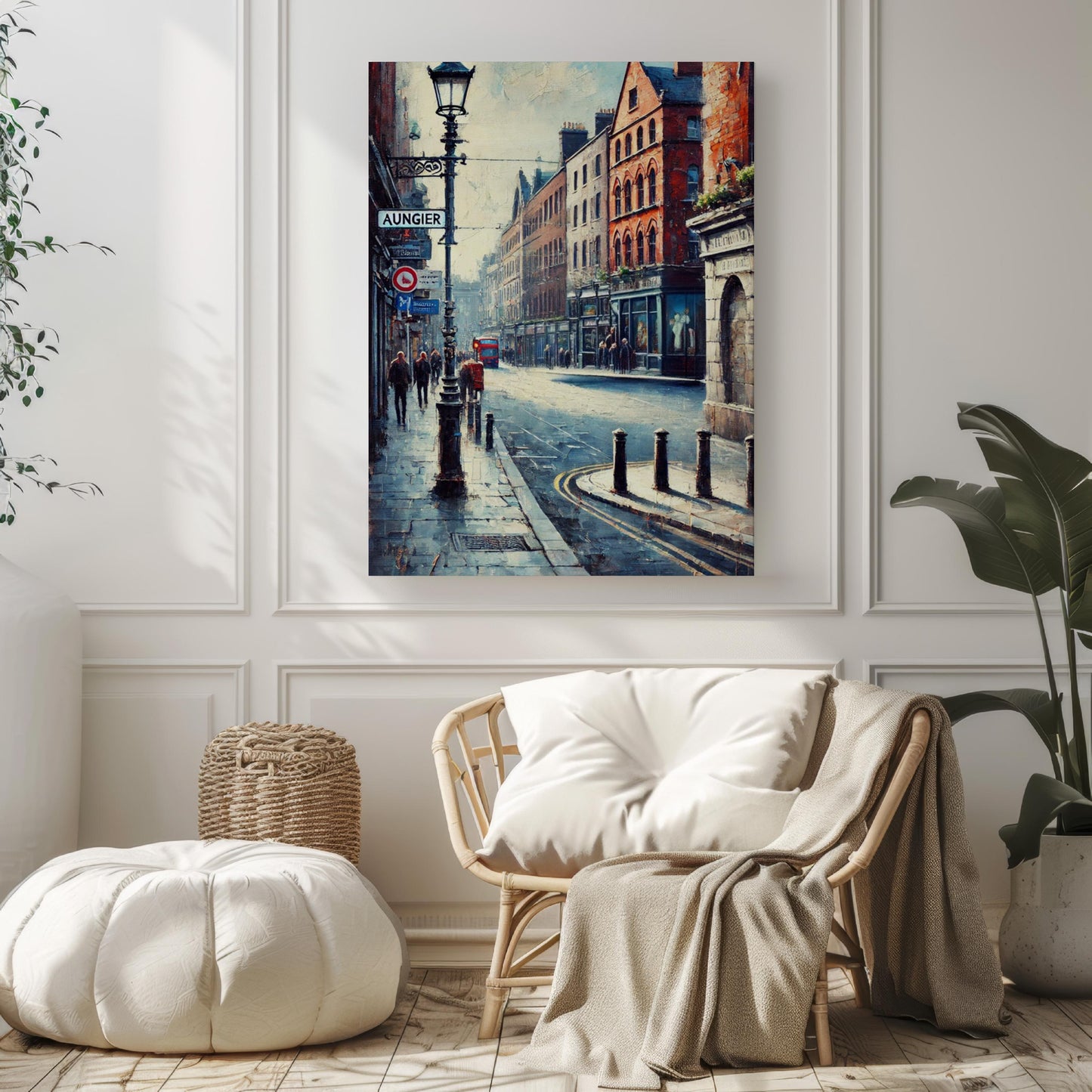 Aungier Street Dublin Print: Ireland Travel Poster, Cityscape Wall Art
