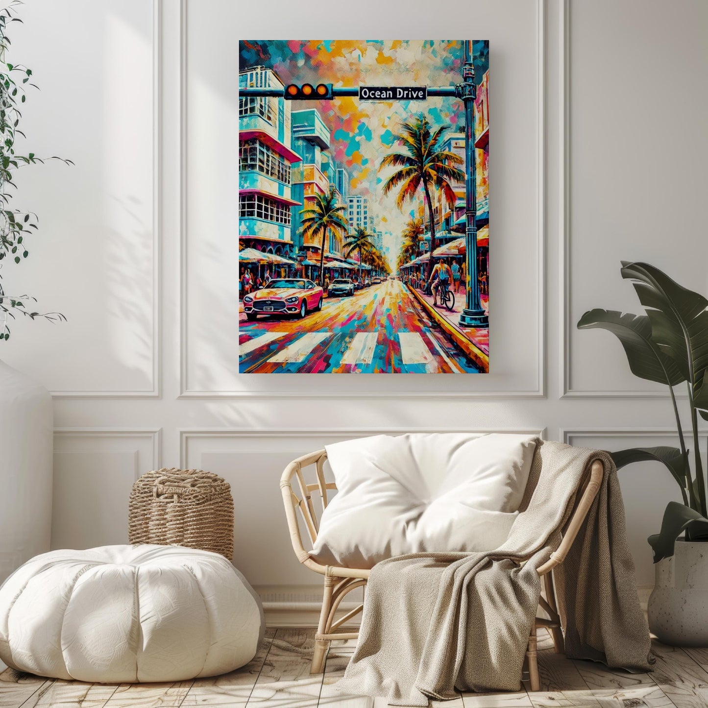 Wall Art Ocean Drive Print Miami Beach Art Florida Gift Travel Poster Coastal Home Decor Housewarming