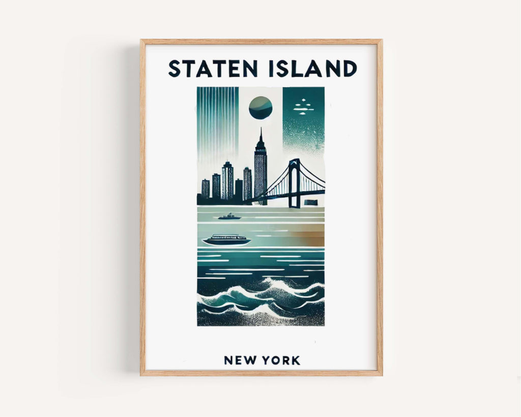 Staten Island Print - Staten Island, New York, USA