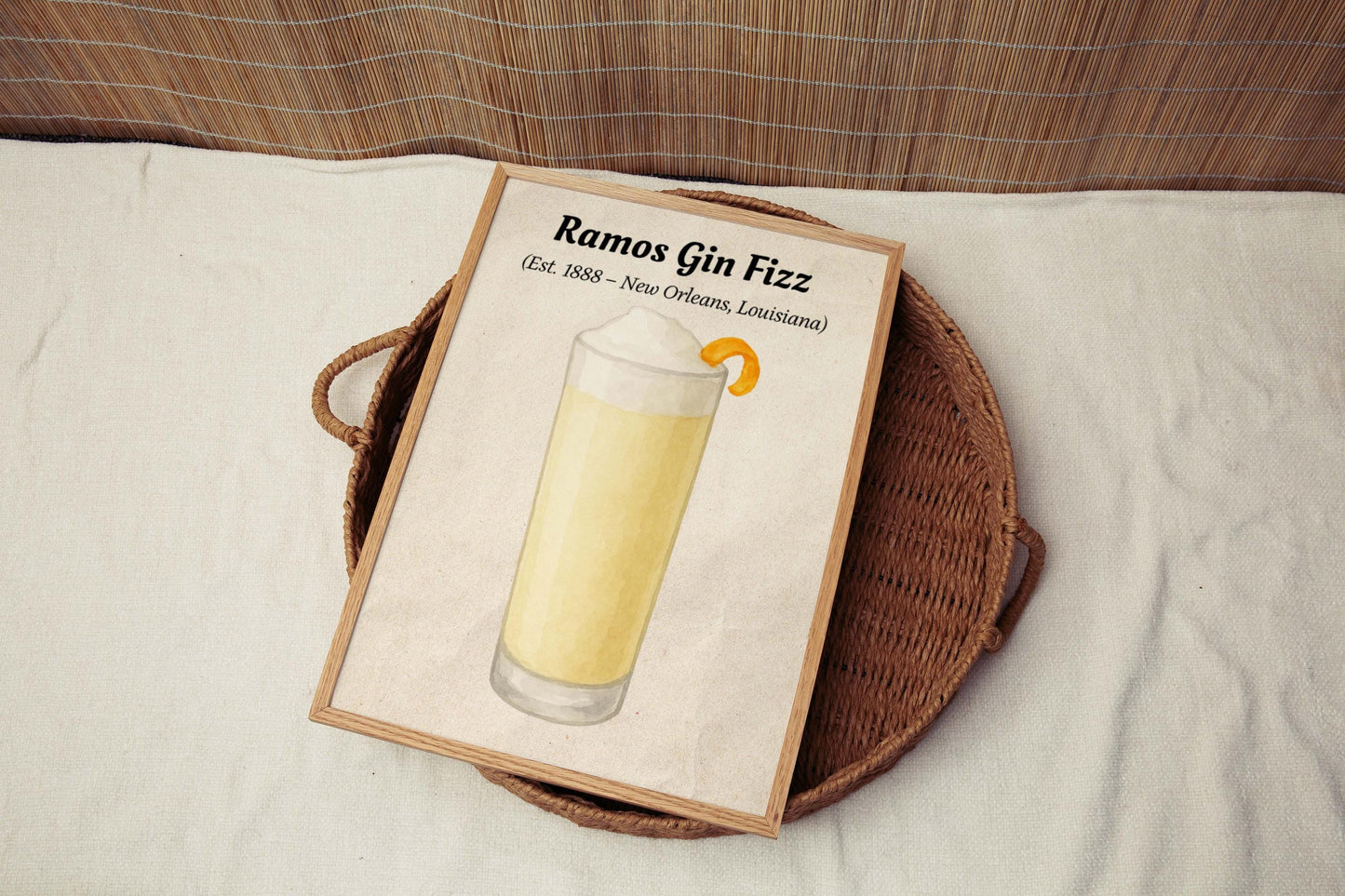 Ramos Gin Fizz Cocktail Art