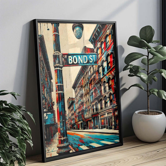 Bond St Print Manhattan Wall Art, New York Poster, NYC Art Travel Print, Housewarming Gift, Manhattan Gift