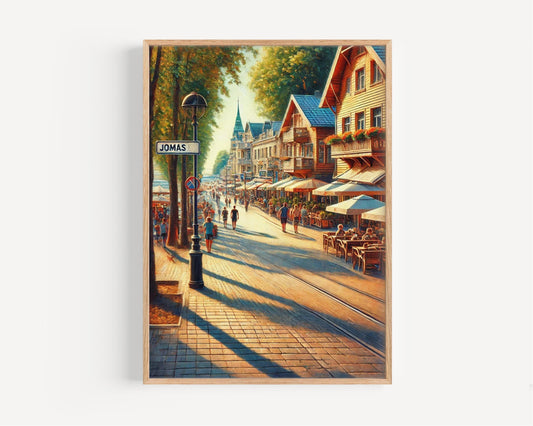 Jomas Street Art Print, Jūrmala Latvia, Baltic Coastal Scene