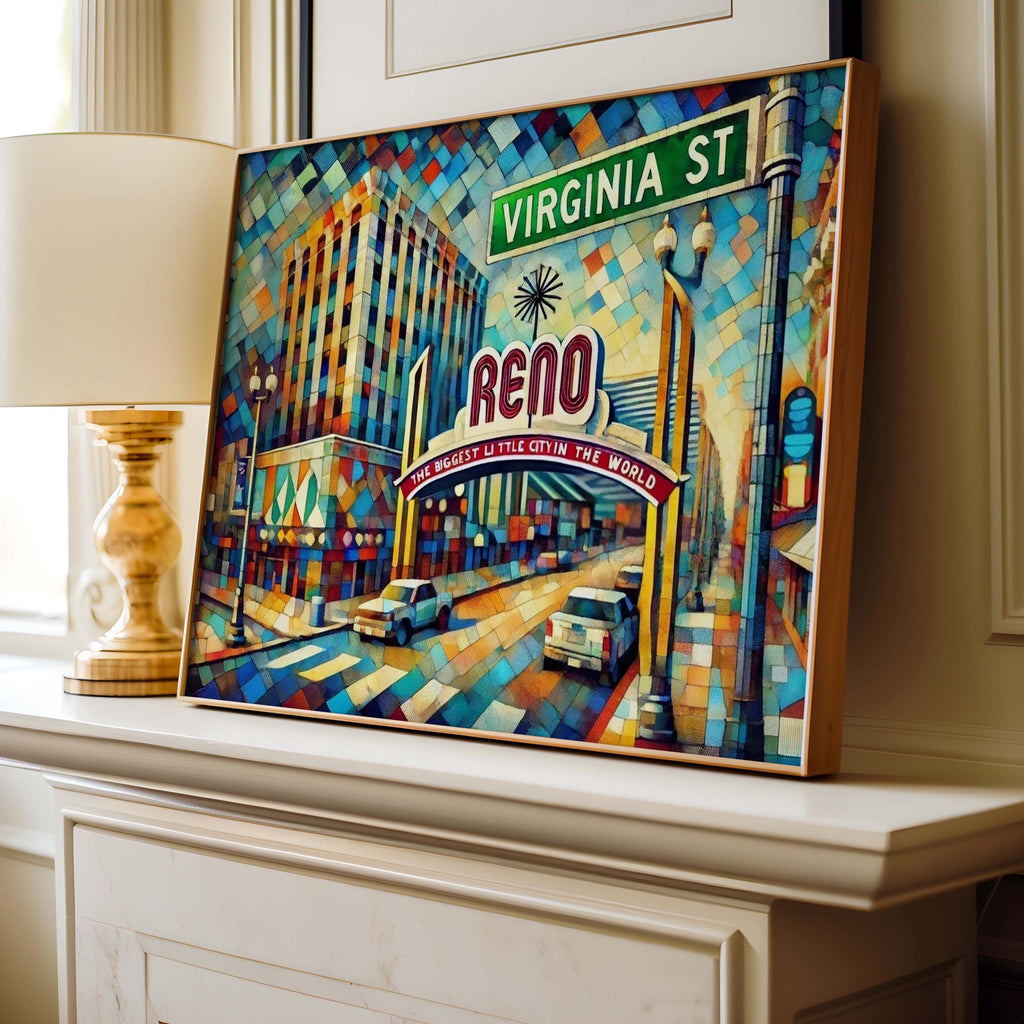 Virginia Street Print - Reno, Nevada, USA