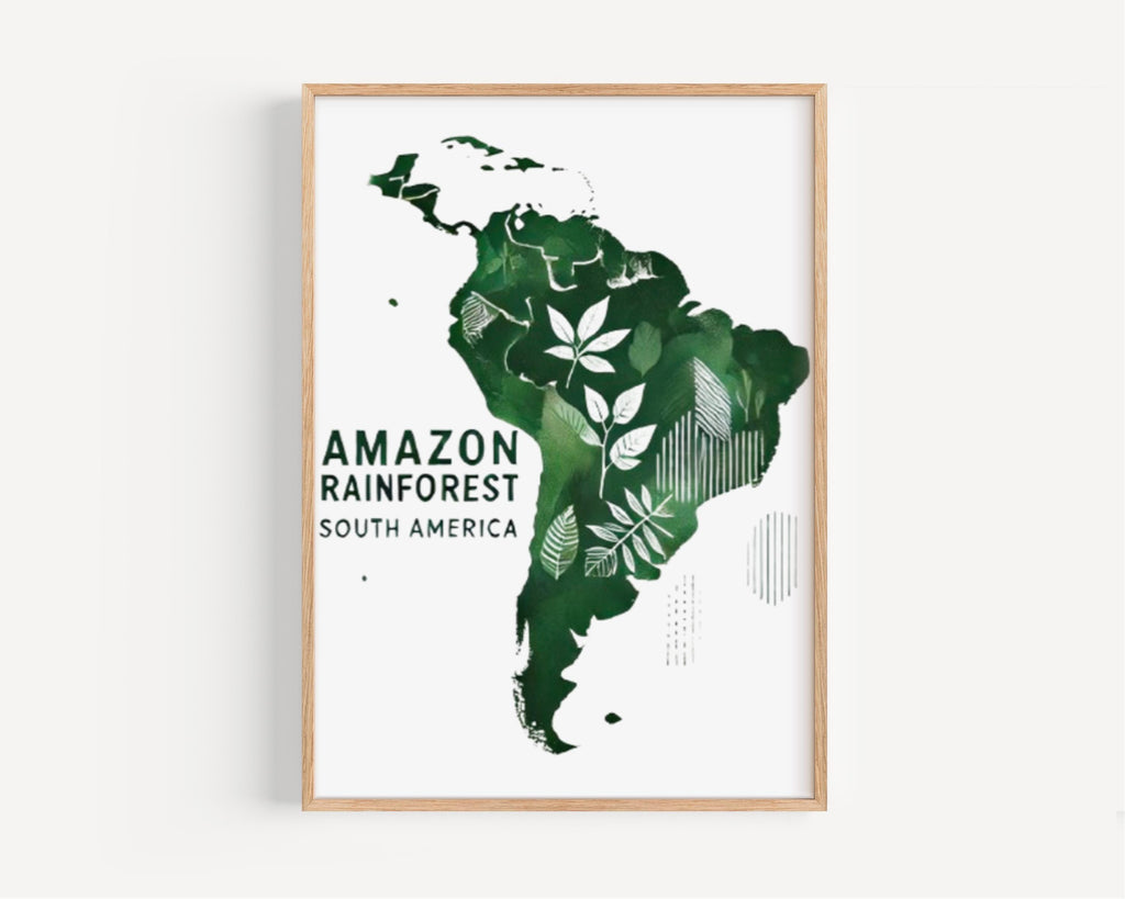 Amazon Rainforest Wall Art – South America Travel Print, Nature Home Decor, Unique Housewarming & Gift Idea
