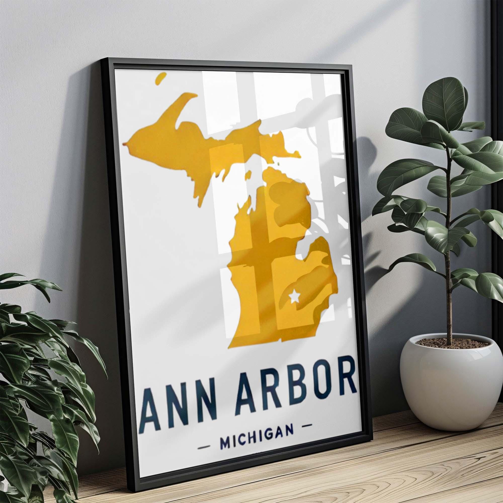 Ann Arbor Print Vintage - Ann Arbor, Michigan, USA