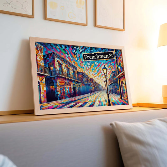 Frenchmen St Print - New Orleans Wall Art, Louisiana Travel Poster, Frenchmen Street Decor, Housewarming Gift, LA Cityscape Artwork