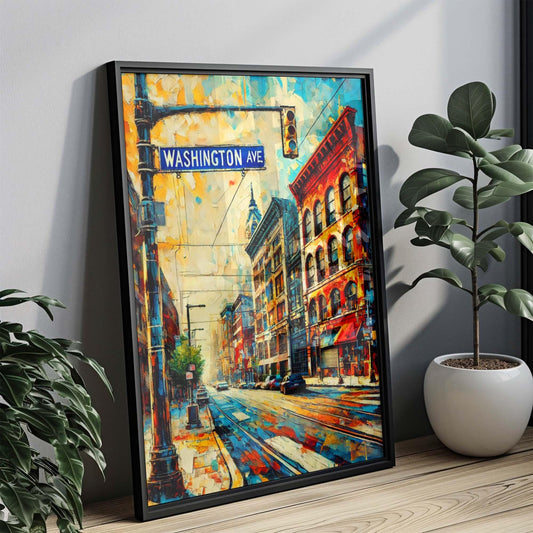 Washington Avenue Wall Art Print - Philly Travel Poster, Philadelphia Gift, PA Artwork, Housewarming Decor, Washington Ave Cityscape