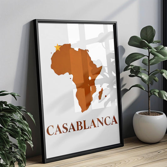 Africa Wall Art Casablanca Print - Travel Home Decor, Africa Gift, College Dorm & Housewarming Artwork