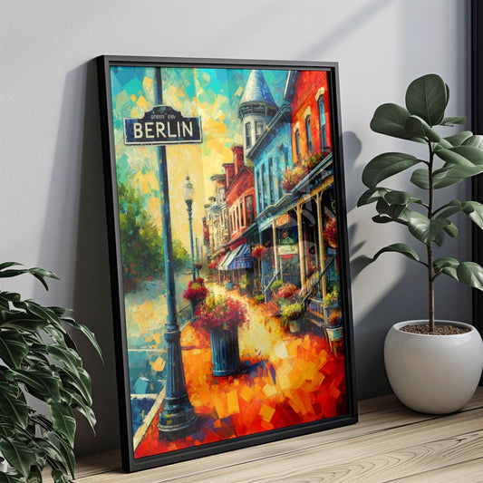 Maryland Wall Art Travel Print - Berlin Poster American Decor Housewarming Gift, Unique Maryland Art for Home