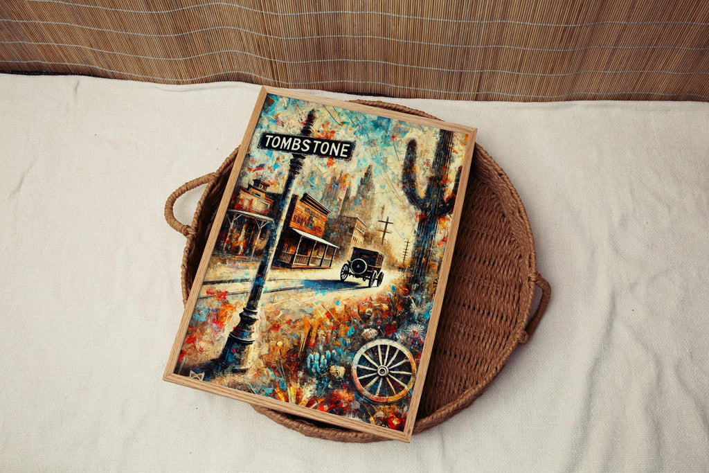 Arizona Tombstone Wall Art Print, Travel Poster, USA Home Decor, Arizona Gift & Housewarming Present, Southwest Travel Art