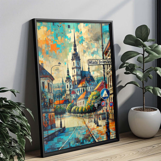 Mlada Boleslav Print - Czech Republic Wall Art, Travel Poster, City Gift, Home Decor, Housewarming Present, Unique Travel Art