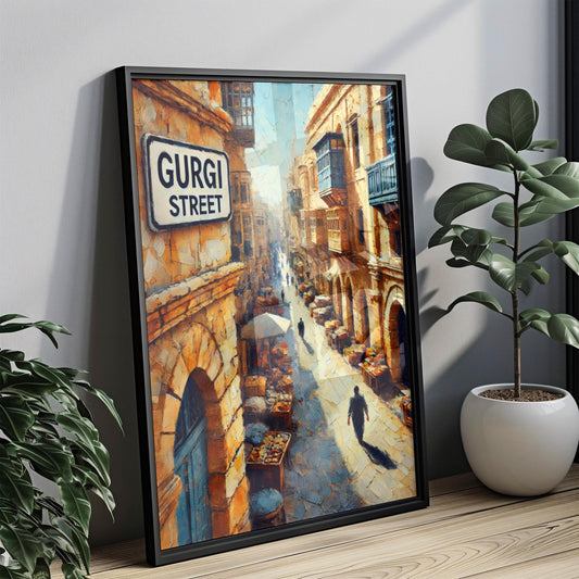 Gurgi Street Wall Art, Tripoli City Print, Libya Travel Souvenir, Vibrant Market Scene, Historic Old Town Decor, Personalized Gift