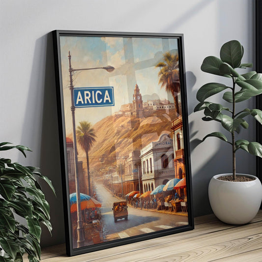 Chile Wall Art Arica Print Travel Poster South American Gift Housewarming Decor Chile Souvenir Map Artwork
