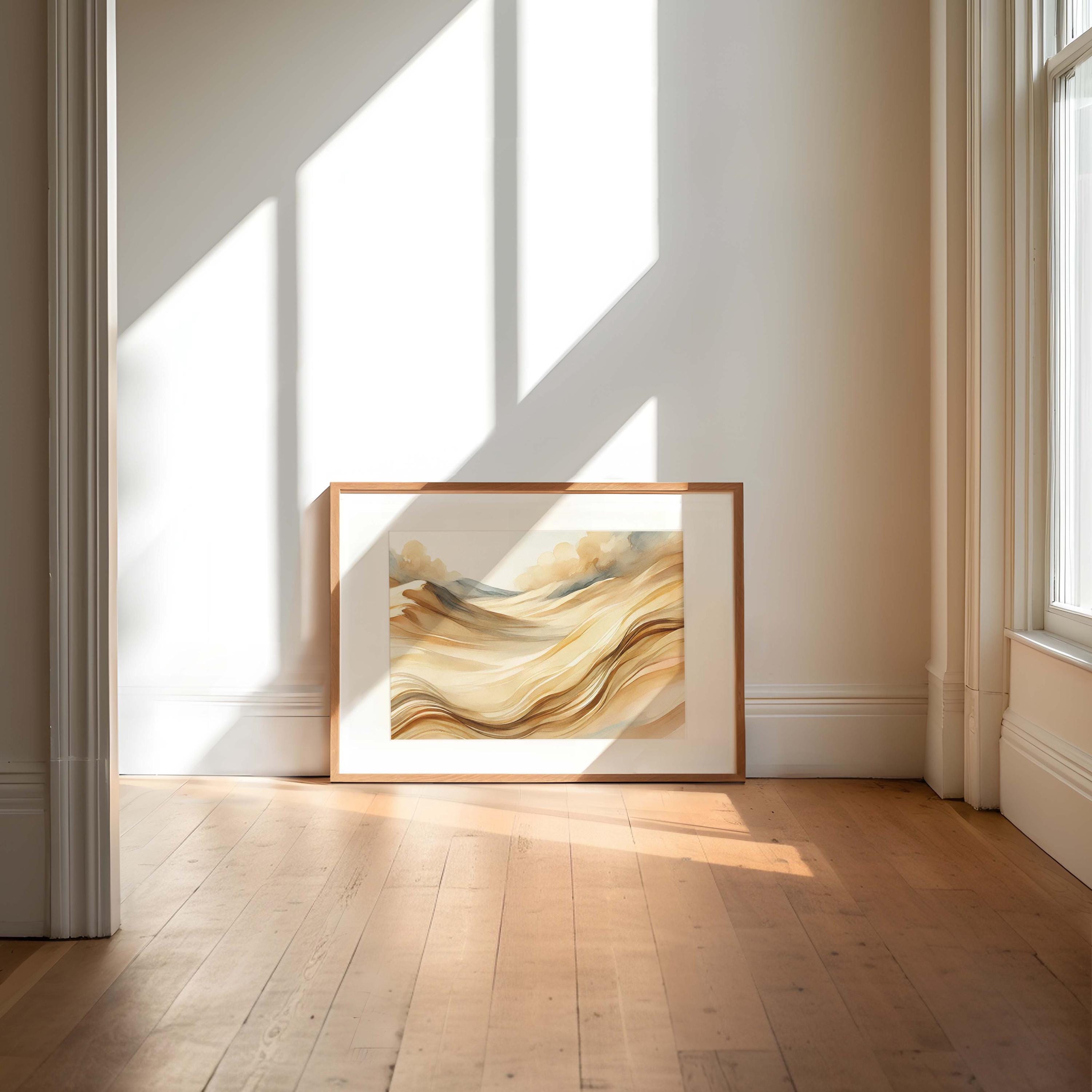 Desert Sand Dunes Wall Art Minimalist