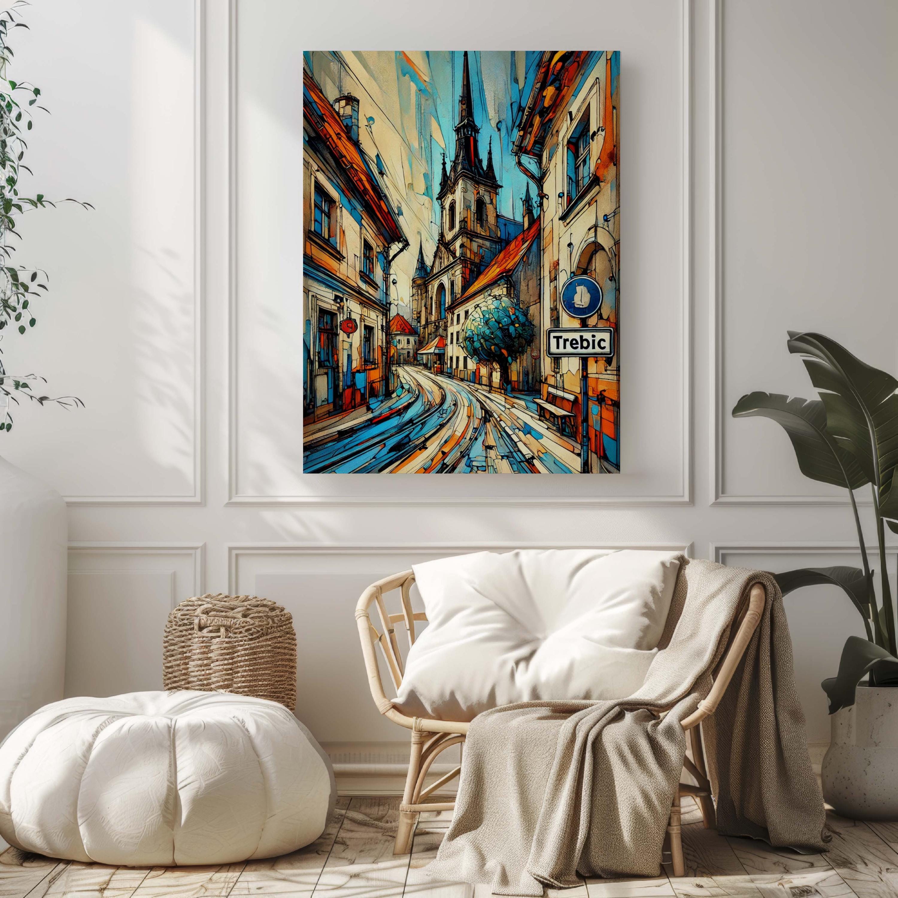 Trebic Wall Art Cityscape - Trebic, Czech Republic