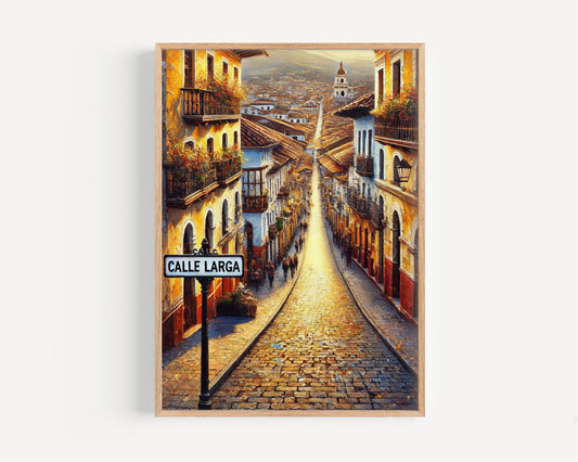 Cuenca Wall Art Calle Larga Print Travel Poster Ecuador Gift Housewarming Souvenir Cuenca Art Decor