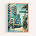 Brickell Avenue Wall Art Print – Miami, FL, USA
