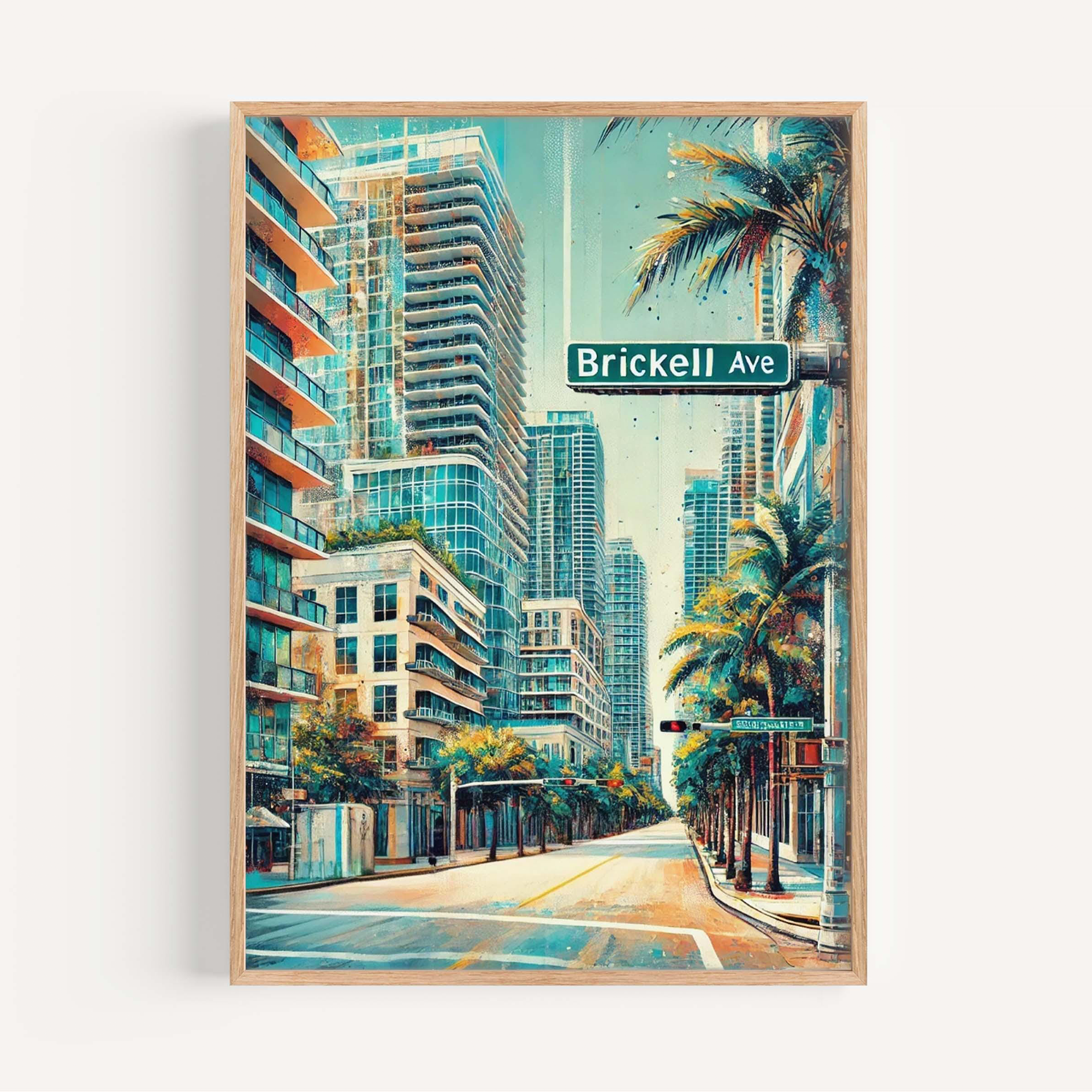 Brickell Avenue Wall Art Print – Miami, FL, USA