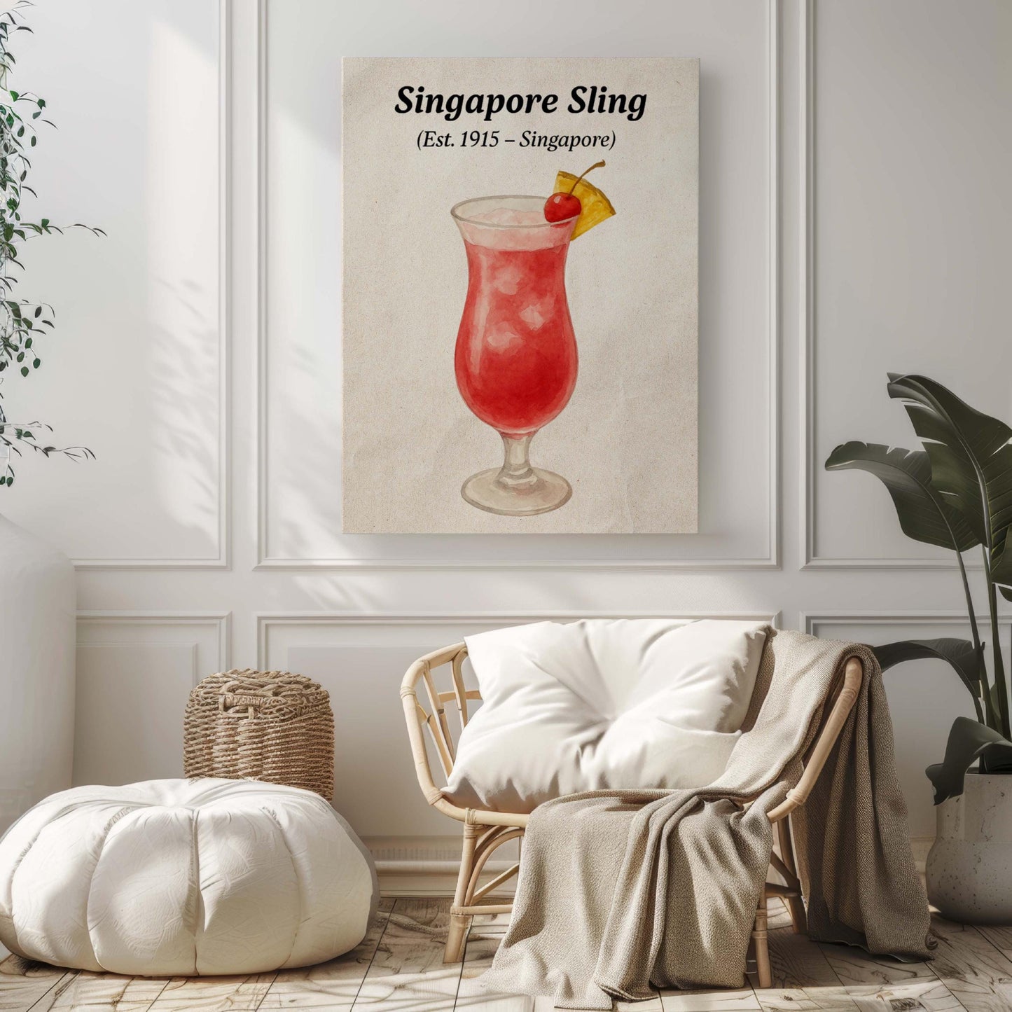 Singapore Sling Cocktail Artwork
