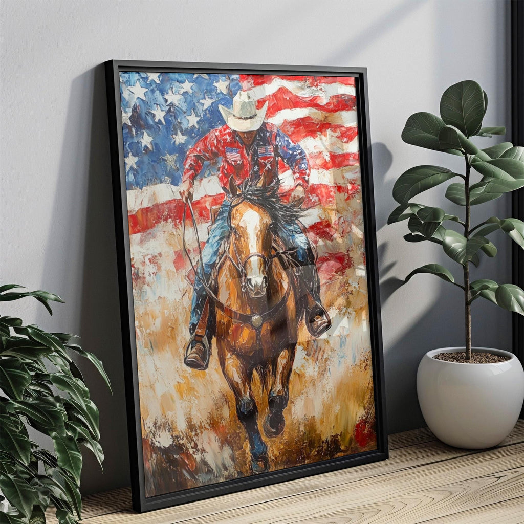 Cowboy Wall Art Abstract - United States