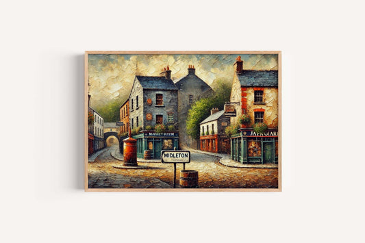 Midleton Art Print - Ireland City Wall Art Travel Poster, European Home Decor, Housewarming Gift, Midleton