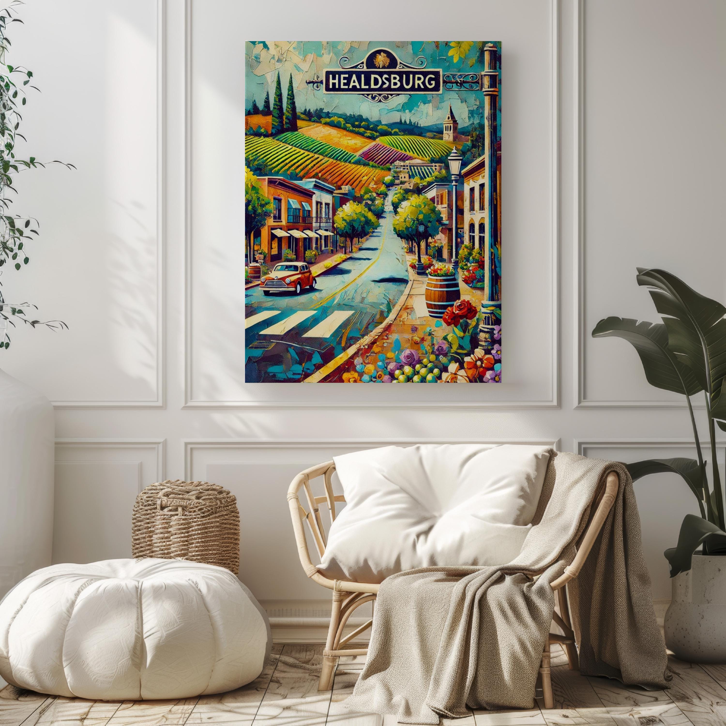 Healdsburg Wall Art Vintage - Healdsburg, California, USA
