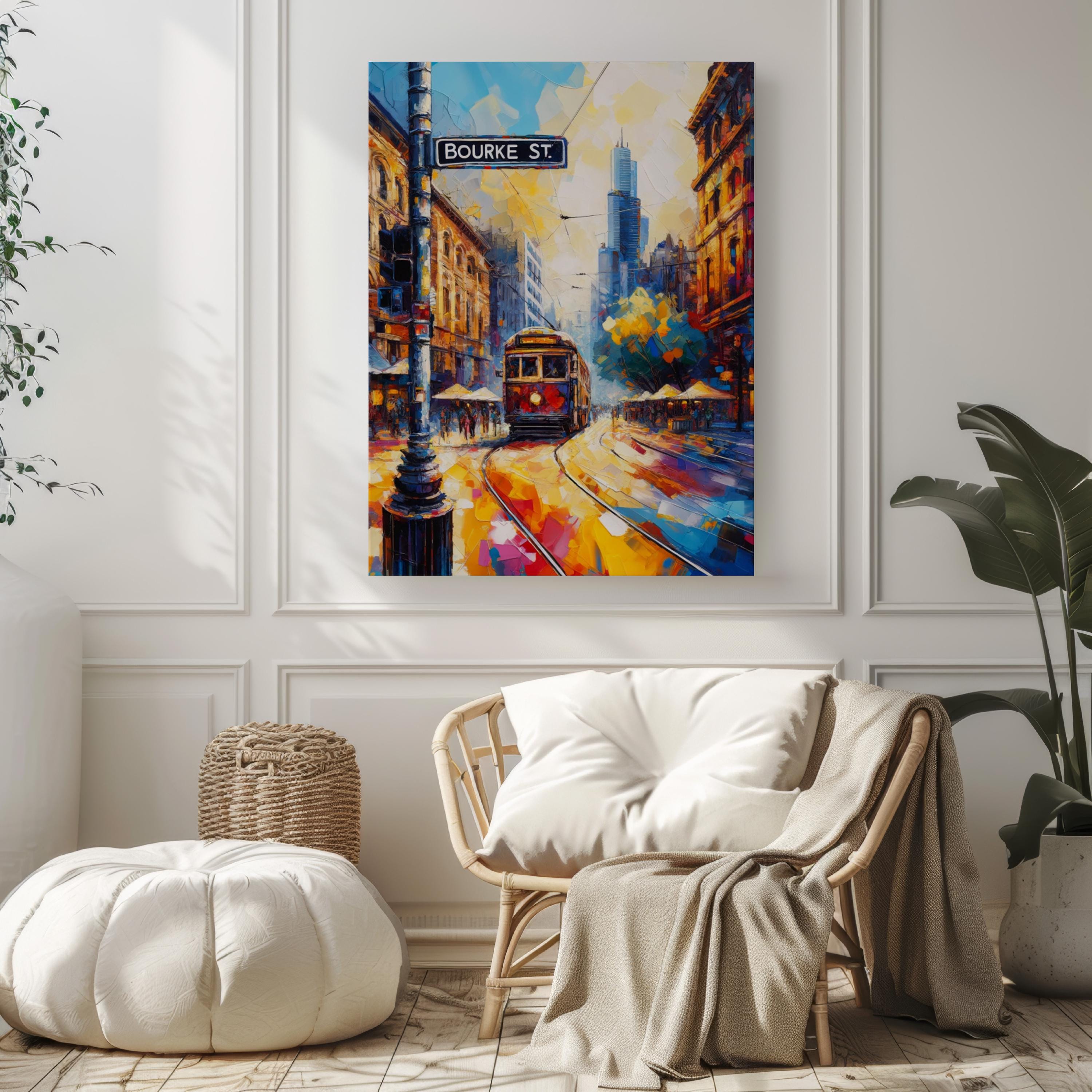 Bourke St Wall Art Melbourne Print, Australia Travel Poster, Housewarming Gift, Cityscape Decor, Unique Australia Art Print